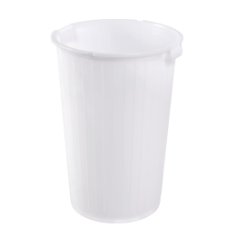 Poubelle ronde blanche 35 L